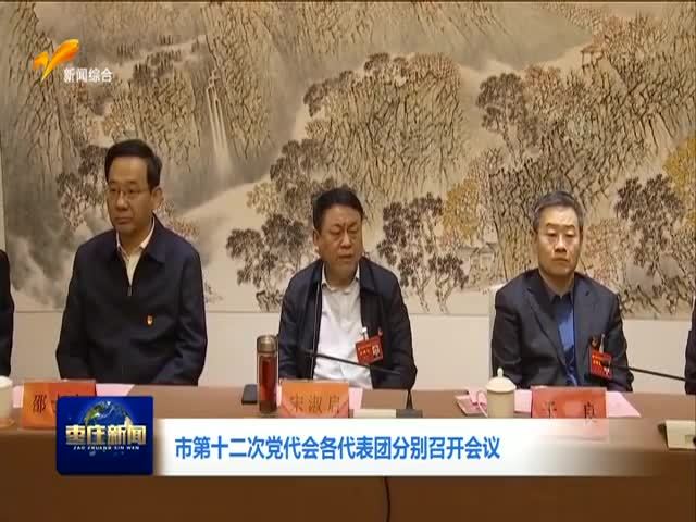 市第十二次党代会各代表团分别召开会议